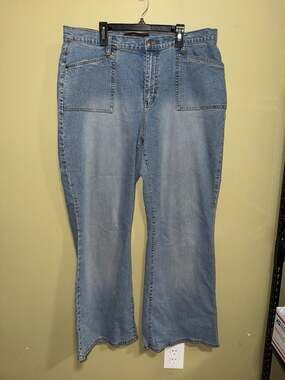 Venezia Womens Plus Size 18 Flared Denim Jeans